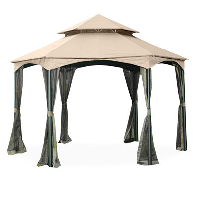 Gazebo Replacement Canopy Garden Winds 8' Sanibel I Hardtop Gazebo Outdoor Sun